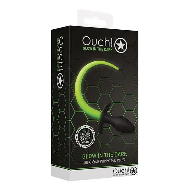 Shots Ouch Puppy Tail Plug Glow In The Dark Shots America Anal