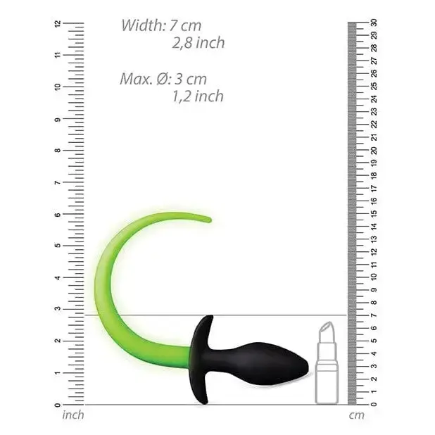 Shots Ouch Puppy Tail Plug Glow In The Dark Shots America Anal