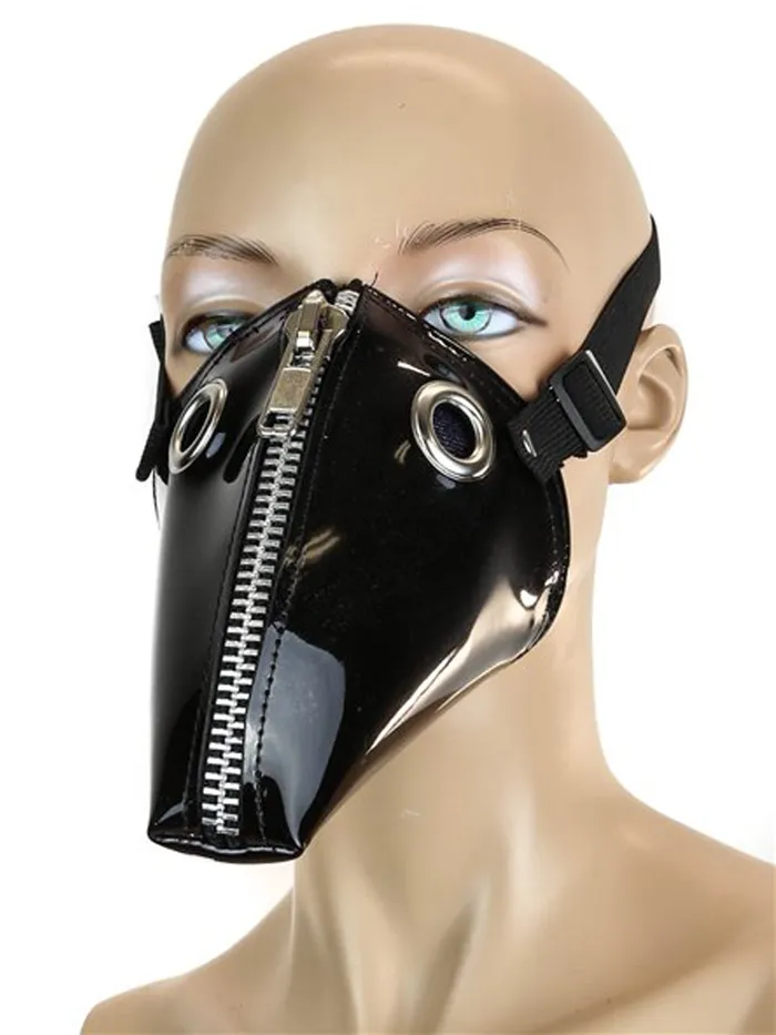 Teddies And Bodies HonourSkintwocom Patent Zip Mask One Size