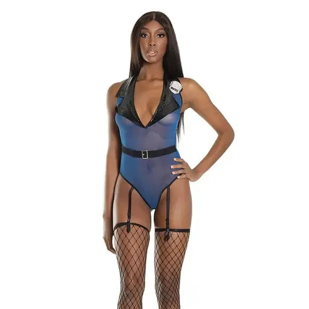 Vibrators Fashion Mesh Cop Teddy Wattached Garters Blue Os Coquette Vibrators Fashion Mesh Cop Teddy Wattached Garters Blue Os Coquette
