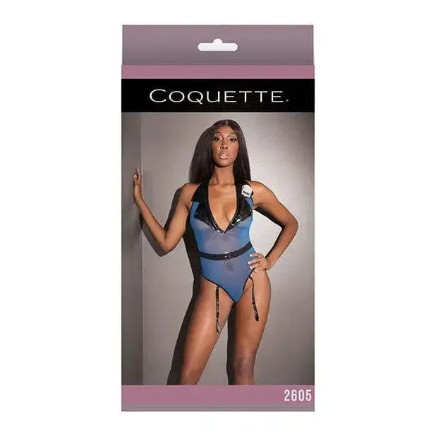 Vibrators Fashion Mesh Cop Teddy Wattached Garters Blue Os Coquette Vibrators Fashion Mesh Cop Teddy Wattached Garters Blue Os Coquette