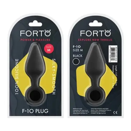 Vvole Male Sex Toys Forto F10 Silicone Anal Plug with Pull Ring Medium Black Vvole Male Sex Toys Forto F10 Silicone Anal Plug with Pull Ring Medium Black