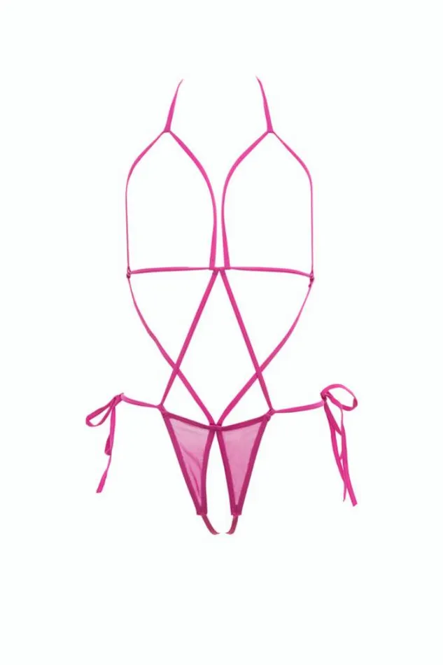 Allure Lingerie Vibrators Allure Lingerie Harlowe Strappy Teddy Assorted Colors OS