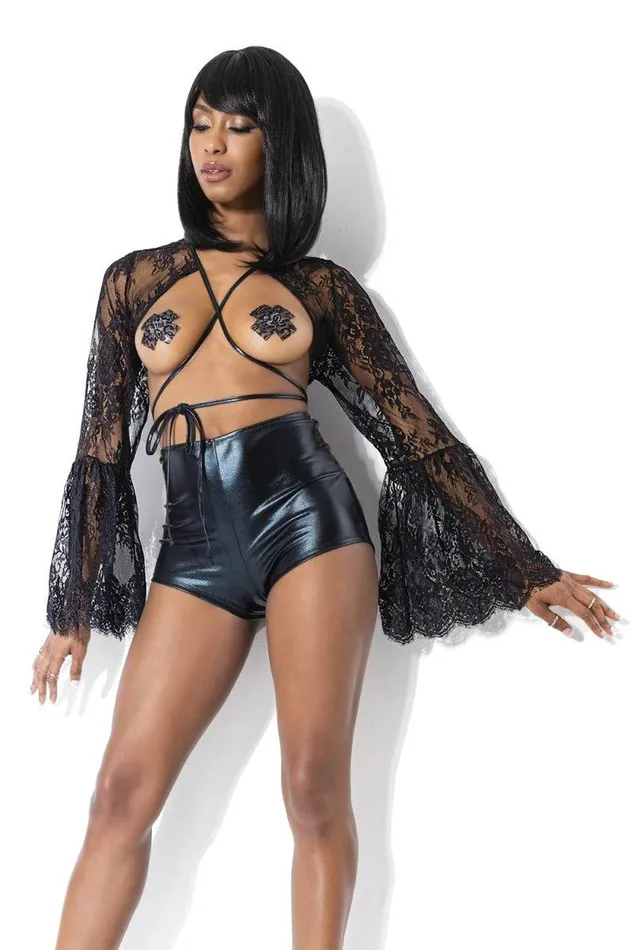 Anal Coquette Coquette 20209 Lace Shrug Black OS