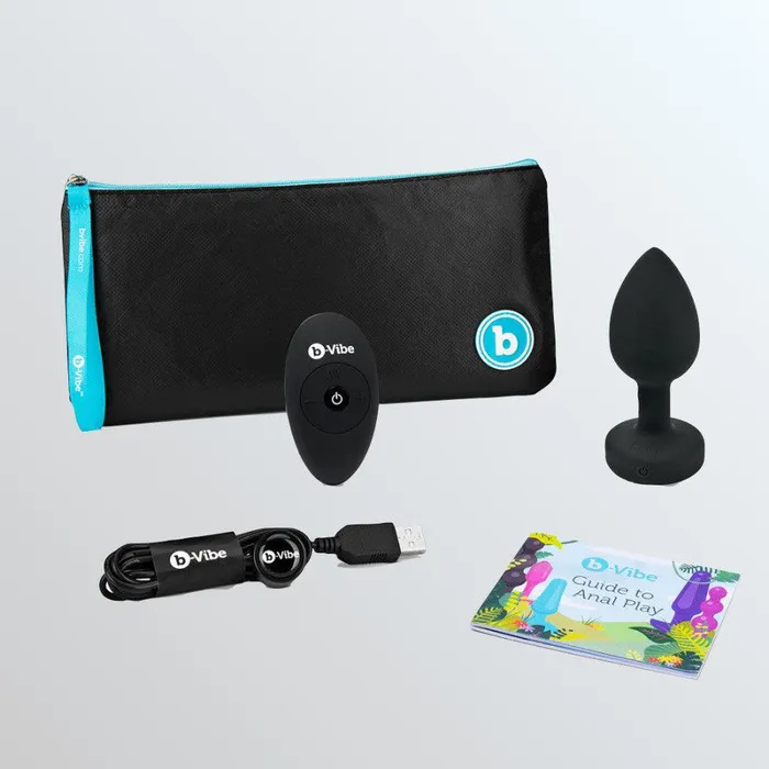 BVibe Anal BVibe Vibrating Jewel Plug MediumLarge Black