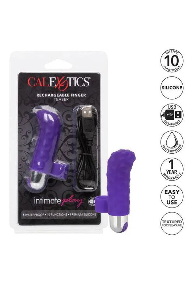 Cal Exotics Vibrators Cal Exotics Rechargeable Finger Teaser Purple