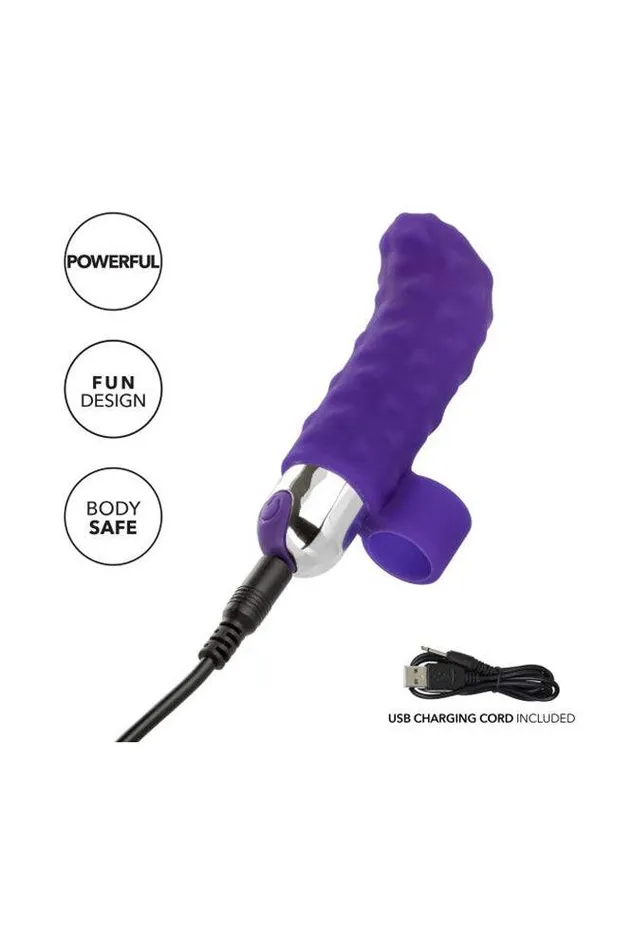 Cal Exotics Vibrators Cal Exotics Rechargeable Finger Teaser Purple