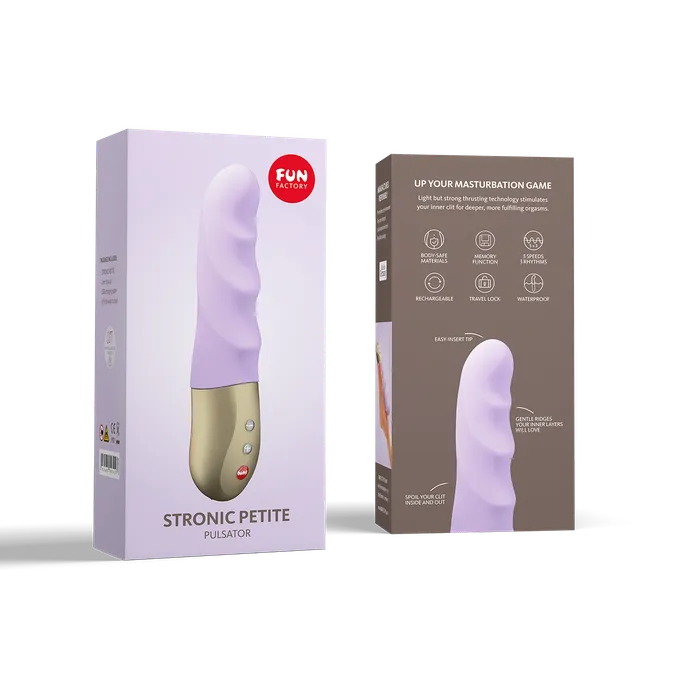 Female Sex Toys Fun Factory Stronic Petite Ribbed Pulsator Lilac Fun Factory