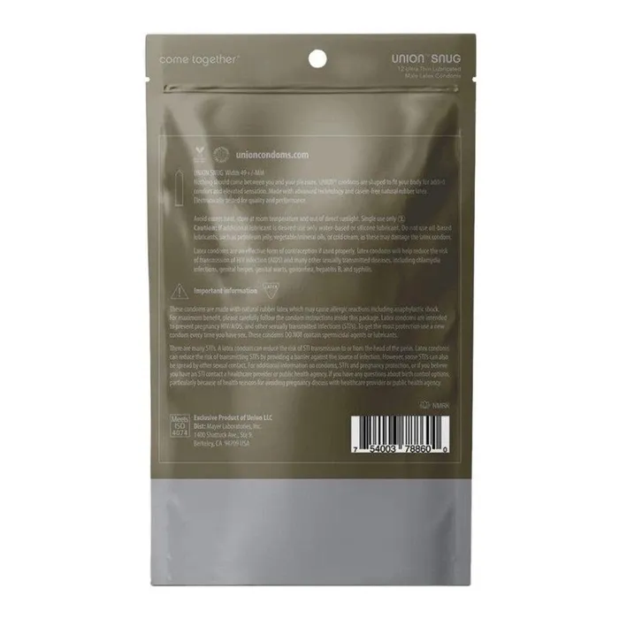 Glyde Male Sex Toys Union Snug Smaller Size Condoms