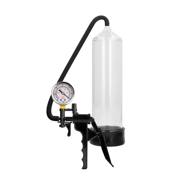Shots Toys Vibrators Shots Pumped Elite Beginners Pump PSI Gage Transparent