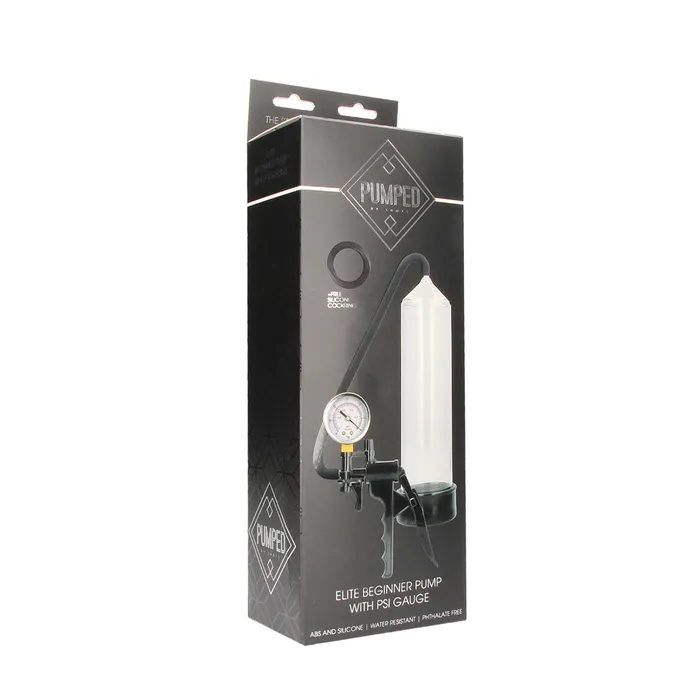Shots Toys Vibrators Shots Pumped Elite Beginners Pump PSI Gage Transparent