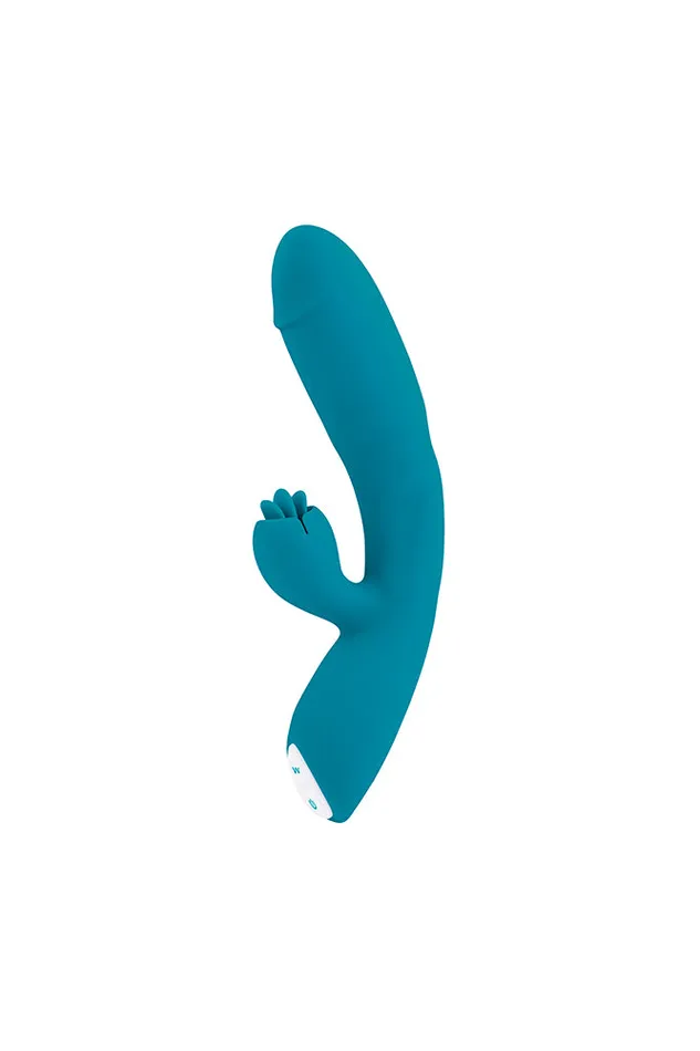 Vibrators Evolved Evolved Fierce Flicker Dual Vibrator Teal
