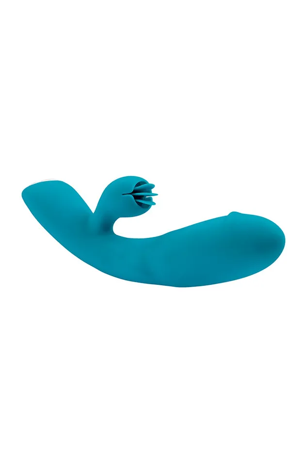 Vibrators Evolved Evolved Fierce Flicker Dual Vibrator Teal