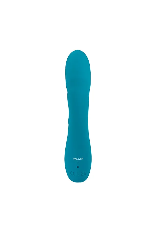Vibrators Evolved Evolved Fierce Flicker Dual Vibrator Teal