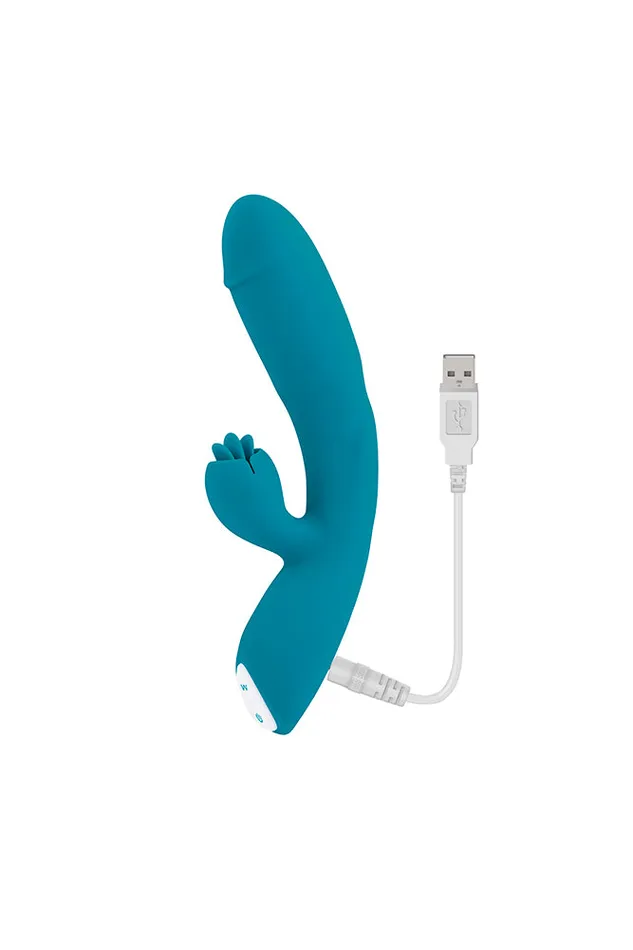 Vibrators Evolved Evolved Fierce Flicker Dual Vibrator Teal