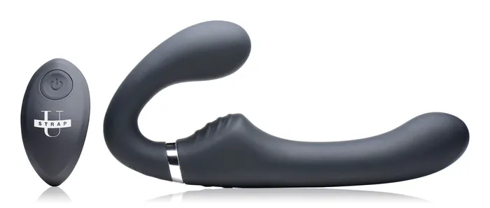 10x Mighty Rider Vibrating Strapless Strapon Black XR Brands Strap U Female Sex Toys 10x Mighty Rider Vibrating Strapless Strapon Black XR Brands Strap U Female Sex Toys