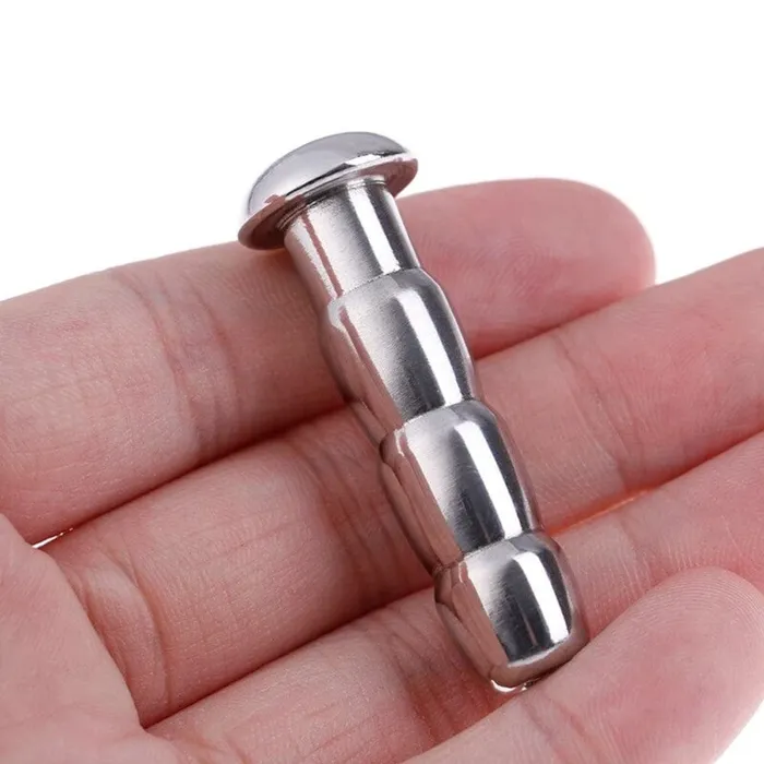 Lovegasm Male Sex Toys Ribbed Stainless Urethral Dilator Plug