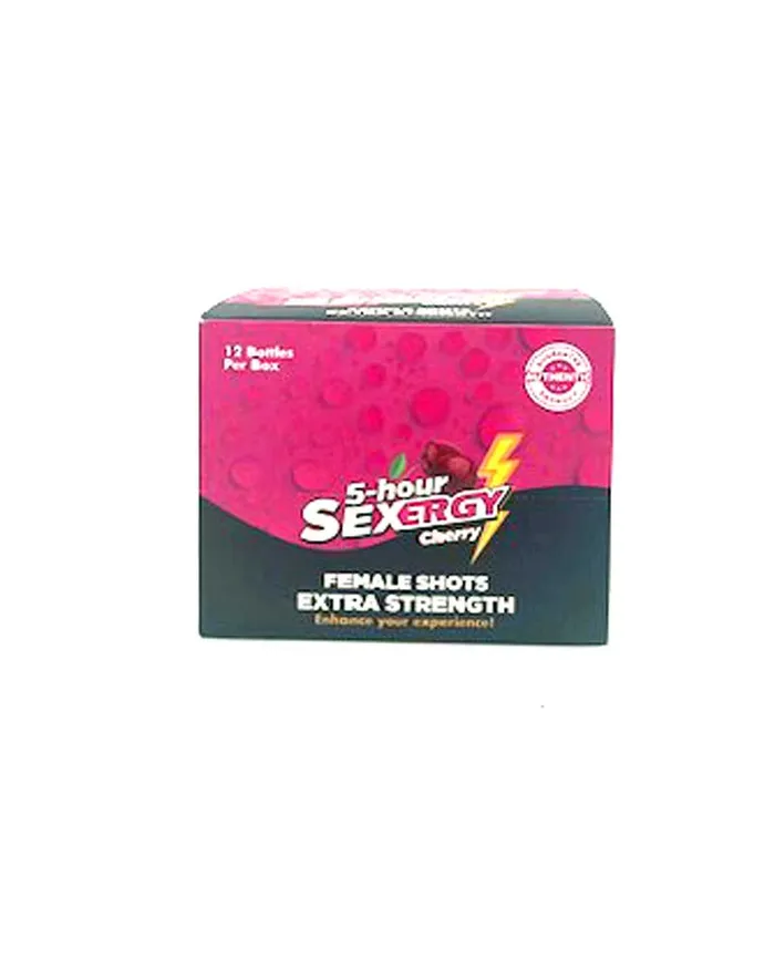 Sale Specials Sexergy Female Liquid Shot 12 Ct Display Cherry Female Sex Toys