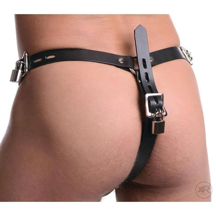 Strict Leather Male Sex Toys Strict Leather Locking Chastity Device Support Harness
