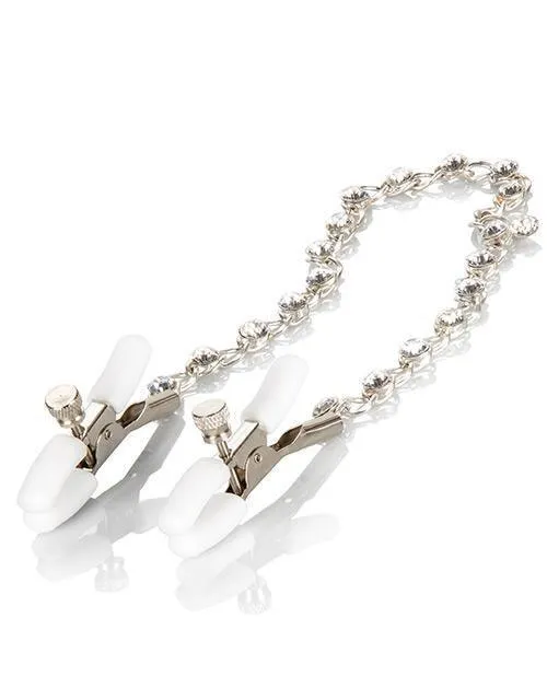 Anal California Exotic Novelties Nipple Play Crystal Nipple Clamps Clear