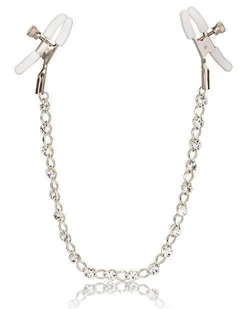 Anal California Exotic Novelties Nipple Play Crystal Nipple Clamps Clear
