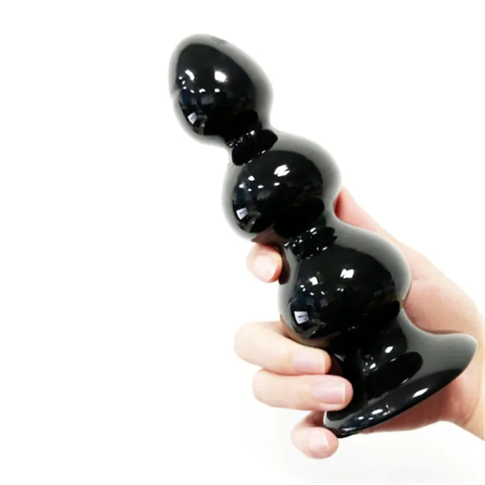 Anal Javtoys QY Glossy Black Anal Plug L