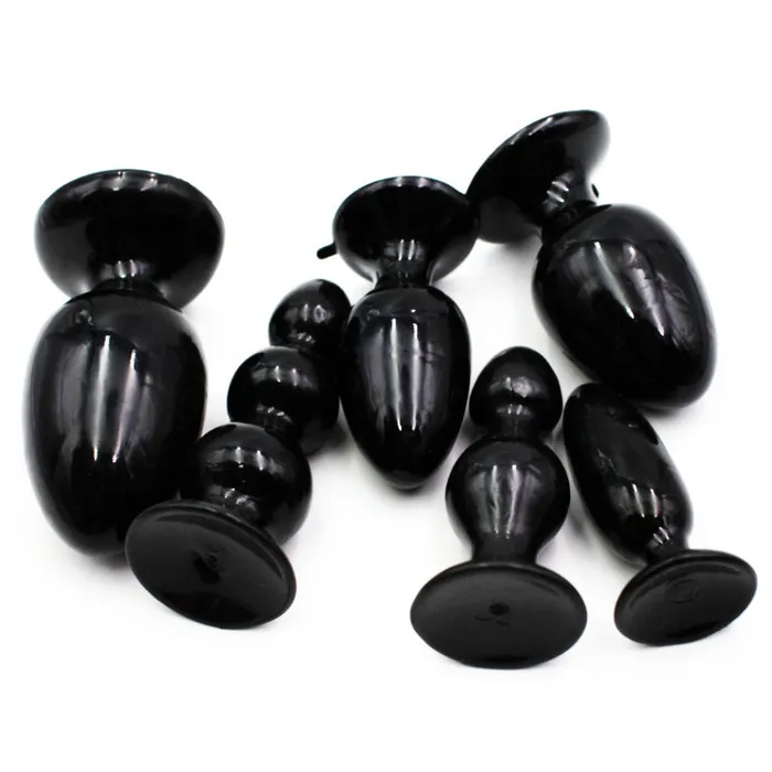 Anal Javtoys QY Glossy Black Anal Plug L