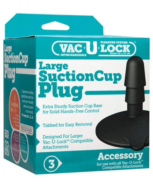 Anal VacULock Large Suction Cup Plug Black Doc Johnson