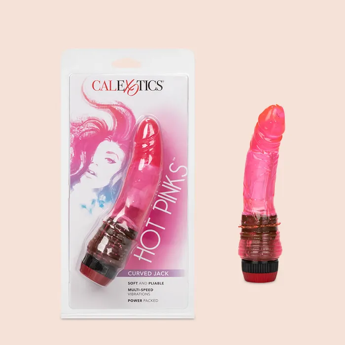California Exotic Novelties LLC Hot Pinks Curved Penis vibrating realistic dildo Female Sex Toys