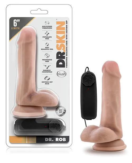 Dildos Blush Novelties Blush Dr Skin Dr Rob 6 Cock Wsuction Cup