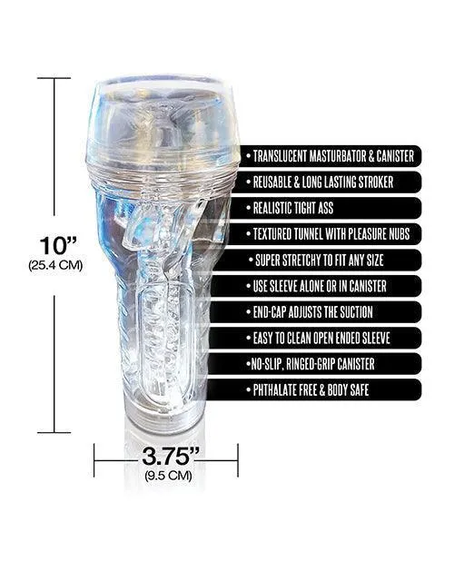 Global Novelties LLC Male Sex Toys Mstr B8 In The Clear Anal Stroker Clear