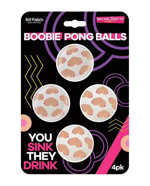 Hott Products Boobie Beer Pong Balls 4 pk Dildos