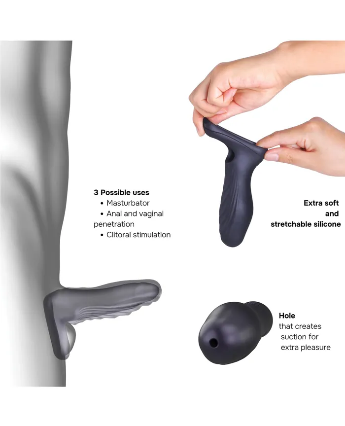 Male Sex Toys Lovely Planet Manwan RYZER Penis Sleeve Black Plum