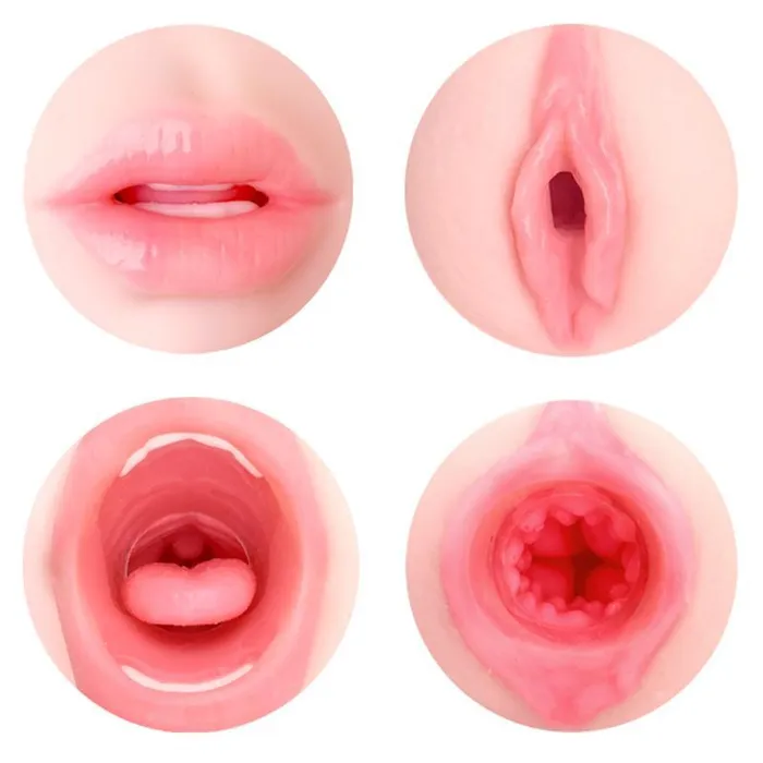 ONDO Male Sex Toys ONDO NUPU Mouth Masturbator Beige