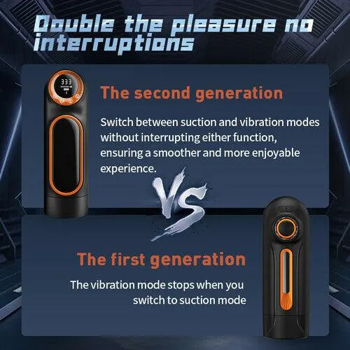 propinkup Male Sex Toys Xian LCD Sucking Thrusting Vibrating Male Masturbator