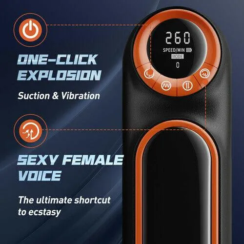 propinkup Male Sex Toys Xian LCD Sucking Thrusting Vibrating Male Masturbator