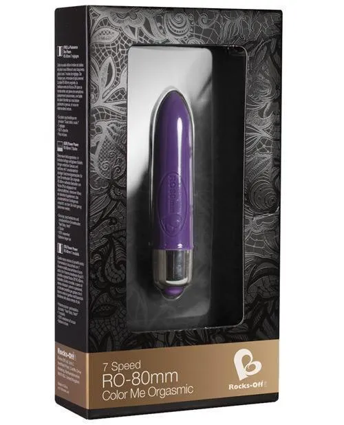 Rocks Off Color Me Orgasmic Colored Ro80 Mm Bullet 7 Speed Color Changing Rocksoff Vibrators
