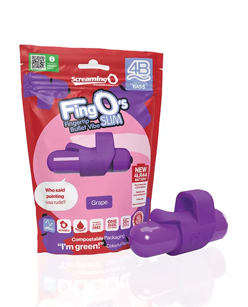 Screaming O 4B FingO Slim Grape Bushman Products Female Sex Toys