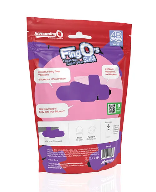 Screaming O 4B FingO Slim Grape Bushman Products Female Sex Toys