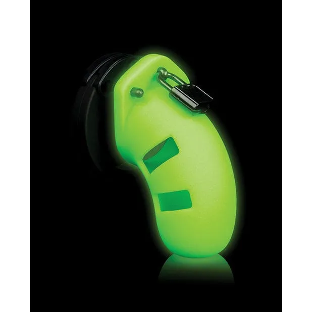 Shots Ouch 35 Model 20 Cock Cage Glow in the Dark Green Shots Dildos