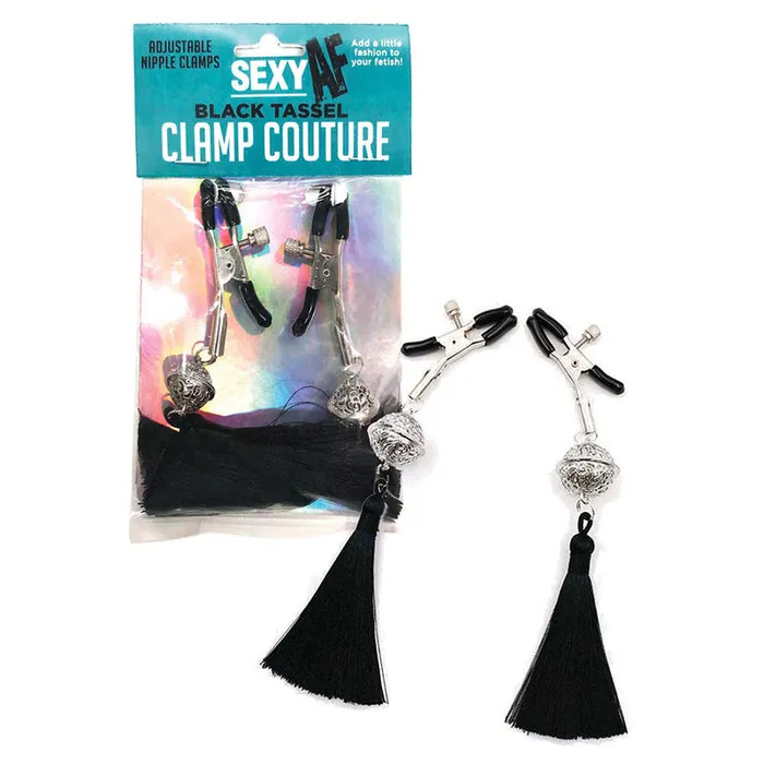 Anal Little Genie Productions AF Sexy Nipple Clamps Black Tassle