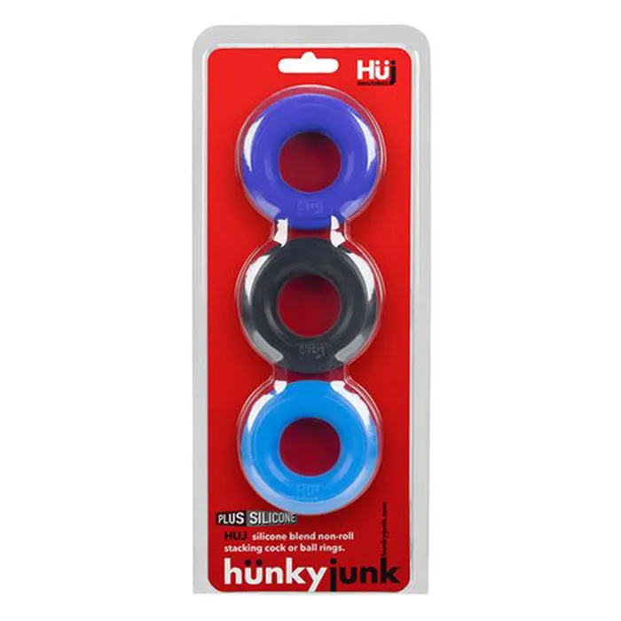 Blue Ox Designs Oxballs Vibrators Hunkyjunk HUJ3 3pack cring blue multi