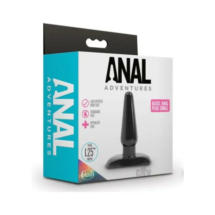 Blush Anal Adventures Basic Anal Plug Small Black Anal