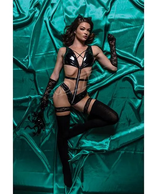 Bodyzone Apparel Anal Role Play Kinky Kitty Cat 6 Pc Set Black