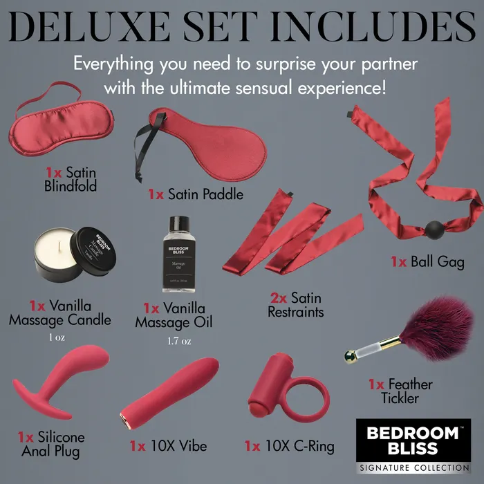 Couples Bedroom Bliss Lovers Bondage Massage Set