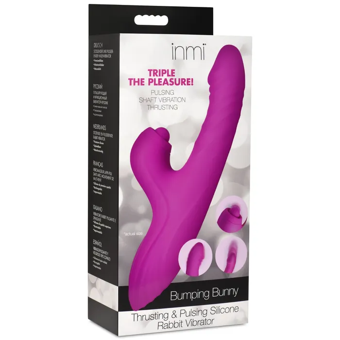 Female Sex Toys Shegasm Bumping Bunny Thrusting Pulsing Silicone Rabbit Vibrator