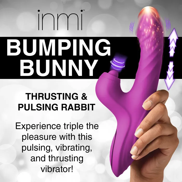 Female Sex Toys Shegasm Bumping Bunny Thrusting Pulsing Silicone Rabbit Vibrator