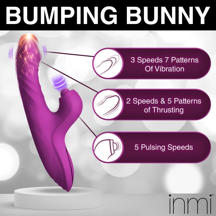 Female Sex Toys Shegasm Bumping Bunny Thrusting Pulsing Silicone Rabbit Vibrator