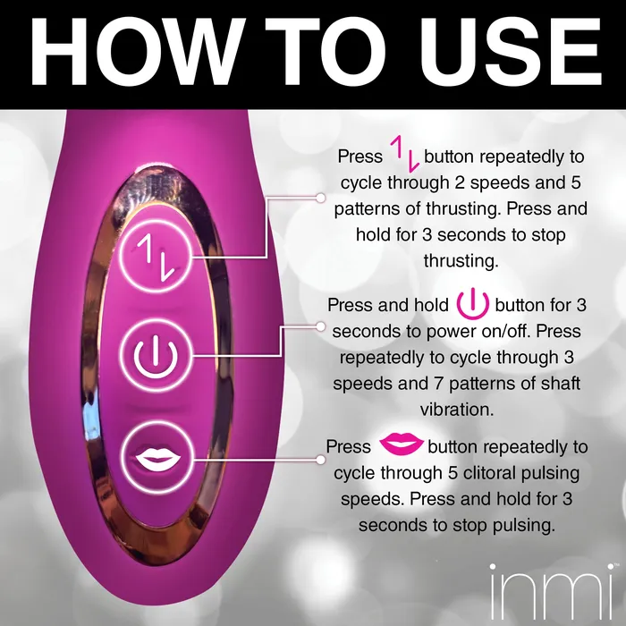 Female Sex Toys Shegasm Bumping Bunny Thrusting Pulsing Silicone Rabbit Vibrator