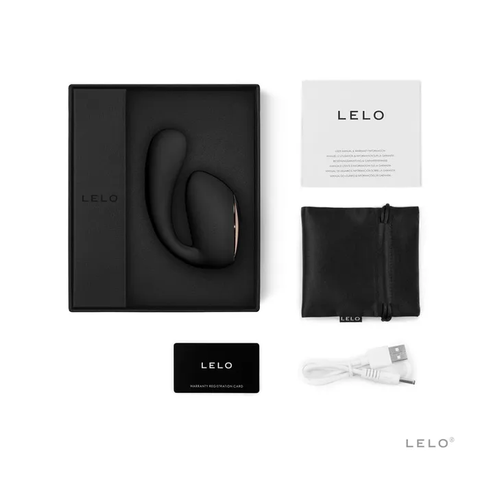 LELO IDA WAVE Rechargeable Dual Stimulator Black Lelo Female Sex Toys